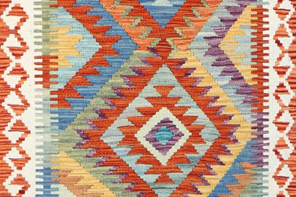Afghan Kilim Runner 245cm x 73cm / 8ft x 2ft 5in - Image 2